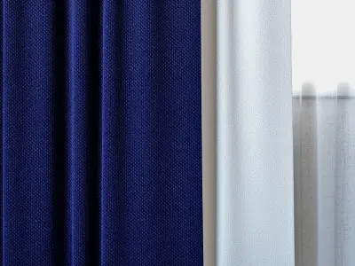 Curtains 99 Curtains with Tulle ROHI Credo  3D model