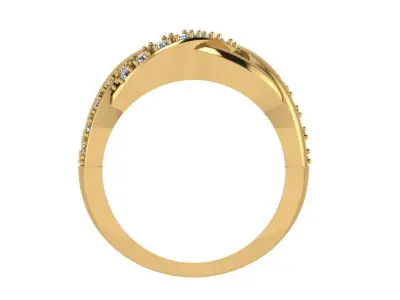 Ring234 infinity ring with diamonds 3D print model