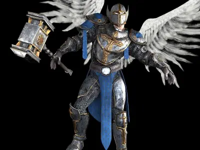 Angel Knight by Fear1ess Low-poly 3D model