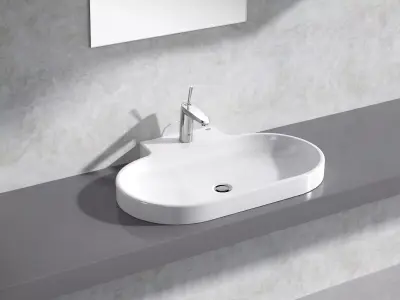 Eurocosmo Countertop Basin 80 Set 3D model