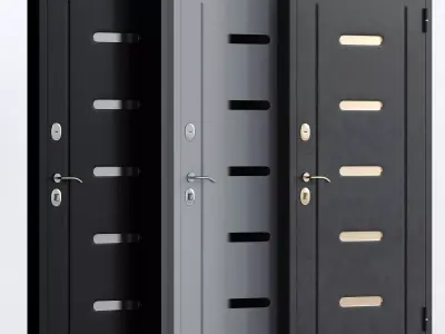 Entry door 1 with 3 materials 3D model