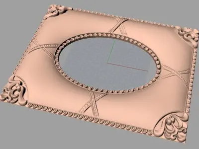 Photo frame 3D relief models STL Files used for CNC Router E987 3D model