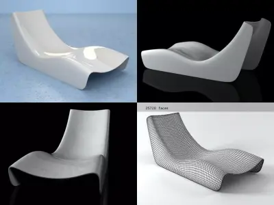 Pi-Air lounge chair 3D model