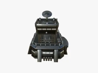 SciFi Facility B09 Dark Metal - Sci Fi Exterior Design Low-poly 3D model