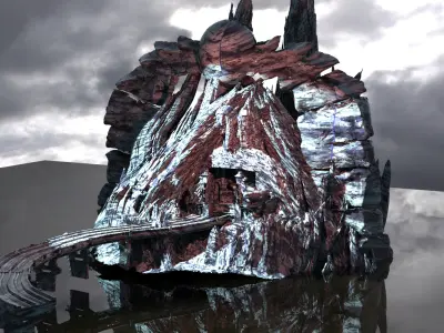 Quest for Power Ice stone ruins 3D model