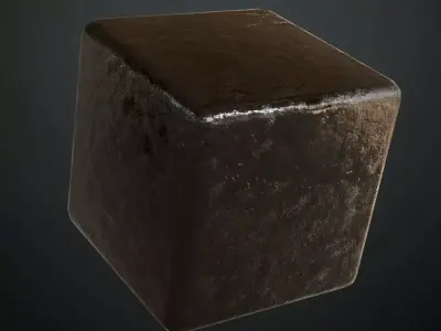 Dark Wet Sludge Earth Ground PBR SEAMLESS Texture