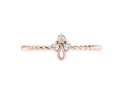 Women Ring Render 3dm STL OBJ FBX  3D print model 4