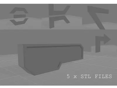 Bar Sign Aurabesh Low-poly 3D model