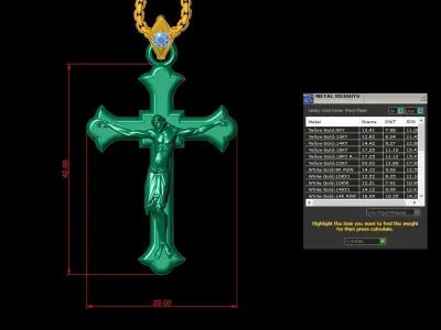 Jesus Pendant 3D model