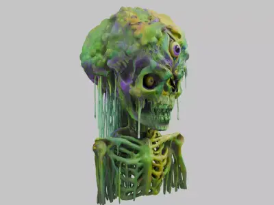 Ethereal Sentinel Statue Low-poly 3D model