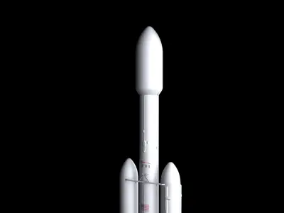 Falcon Heavy  Non Reusable 3D model