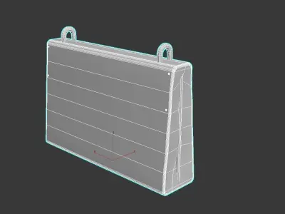 Traffic Concrete Barricade Low-poly 3D model