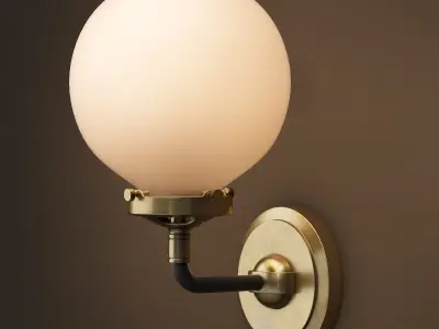 BISTRO GLOBE CLEAR GLASS SINGLE SCONCE 3D model