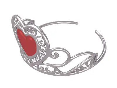 Heart Tiara v1 002 Low-poly 3D model