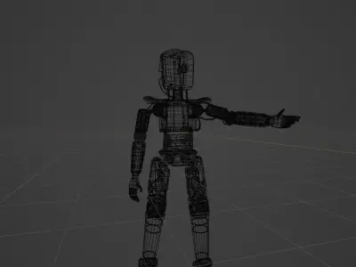 Sci-Fi Robot SCAER Rigged 3D Model 3D model