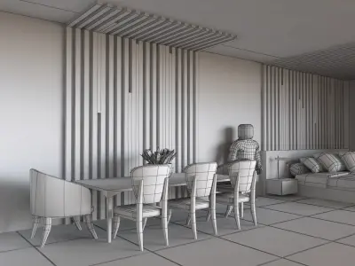 Interior Lowpoly 3D Model 3D model