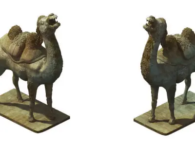 Game model - camel stone carving 3D model