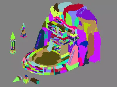 Blood Festival Canyon - Temple 01 3D model