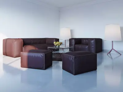 Room corona render 3D model