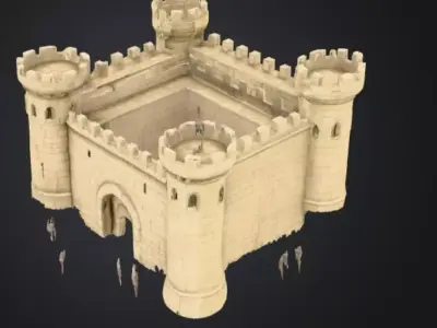 Medieval Fortress Pack Vol 1 Two Stylized Castles Game Ready 3D model