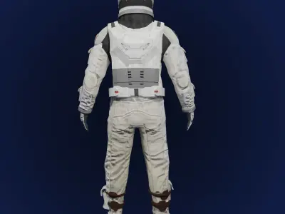 Sci Fi Space Suit Interstellar 3D Low-poly 3D model