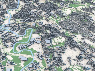 Glasgow City Scotland 3D model