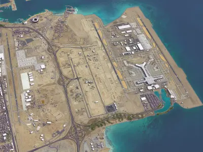 Doha - Hamad International Airport - DOH Low-poly 3D model