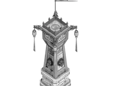 War Building - Command Tower 02 3D model