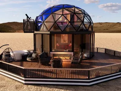 glamping pod geodesic dome PETRA  3D model
