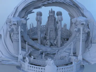 Ancient Oracle of Delphi cave  3D model