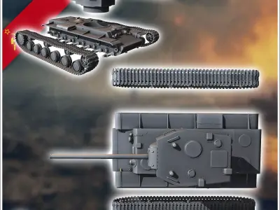 KV-2 ZiS-6 - Soviet army WW2 Second World East front Ostfront RP 3D print model