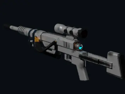 SciFi Rifle Low-poly 3D model purchase
