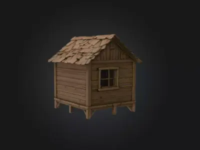 Old House Low-poly 3D model 4