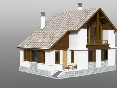 Cottage house 3D model buy