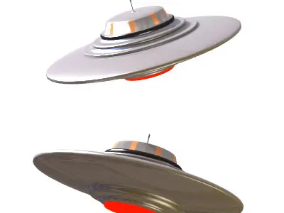 30 Realistic Flying Saucers 3D model