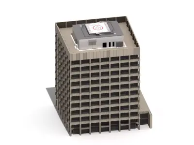 Building on Wilshire Blvd Los Angeles 3D model