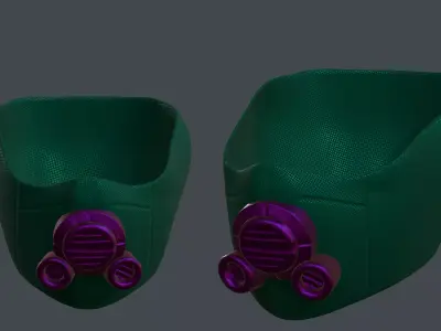 Gas mask respirator scifi futuristic Low-poly 3D model Low-poly 3D model