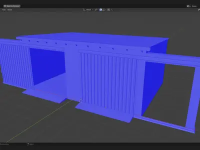 Industrial farm shed barn store  with sliding doors 3d model 3D model