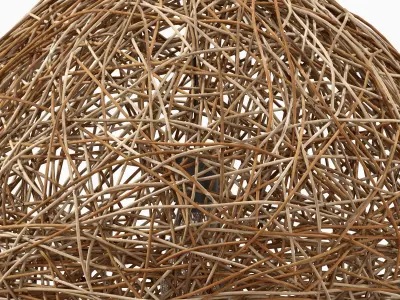 Lamp wicker n60 3D model