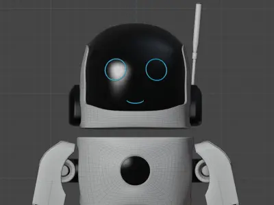 Android Bot Low-poly 3D model