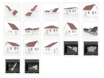 Hause Roof Set 3D model