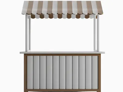 Food Stand 09 Low-poly 3D model