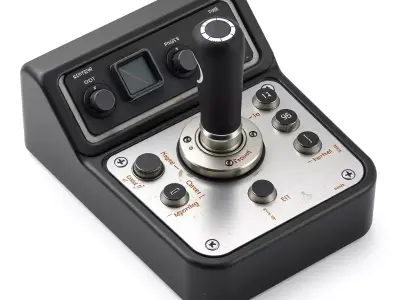Industrial SciFi Control Joystick Low-poly 3D model