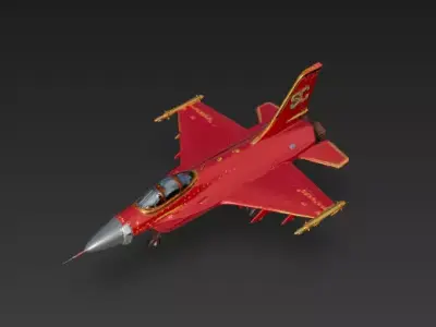 North Pole Interceptor Jet 3D Model Low-poly 3D model