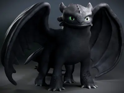 Toothless - How to train your dragon 3D print model