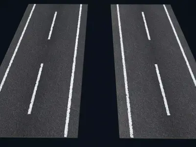 Highway Low-poly 3D model