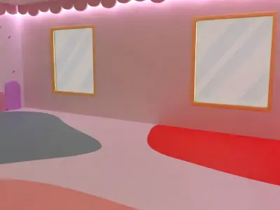 Children Room Interior Low-poly 3D model
