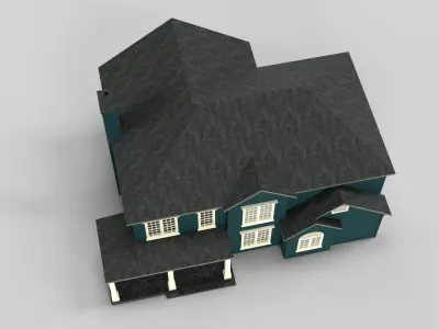 British House Design 11T3  Low-poly 3D model