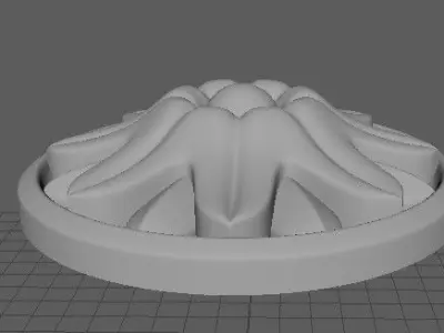 rosette bowl with flower 3D model