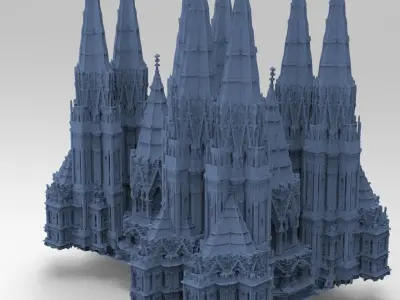 Angelic Cathedral High Rise Mass structure 3 3D model